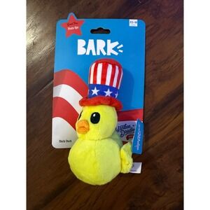 BARK Uncle Duck Plush Dog Toy‎ Yankee Doodle Dogs Squeaker Crinkle NWT Patriotic